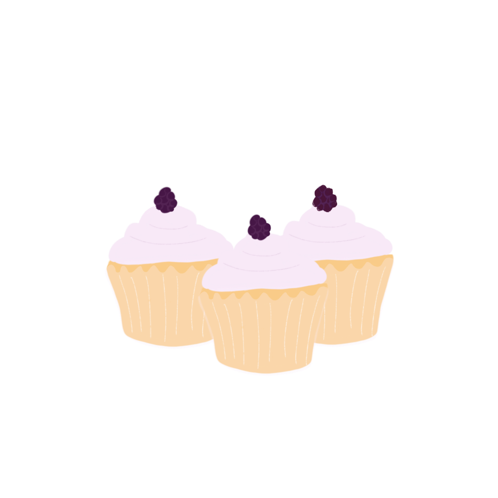Vanilla Cream Cheese Cupcakes with Black Raspberry Buttercream